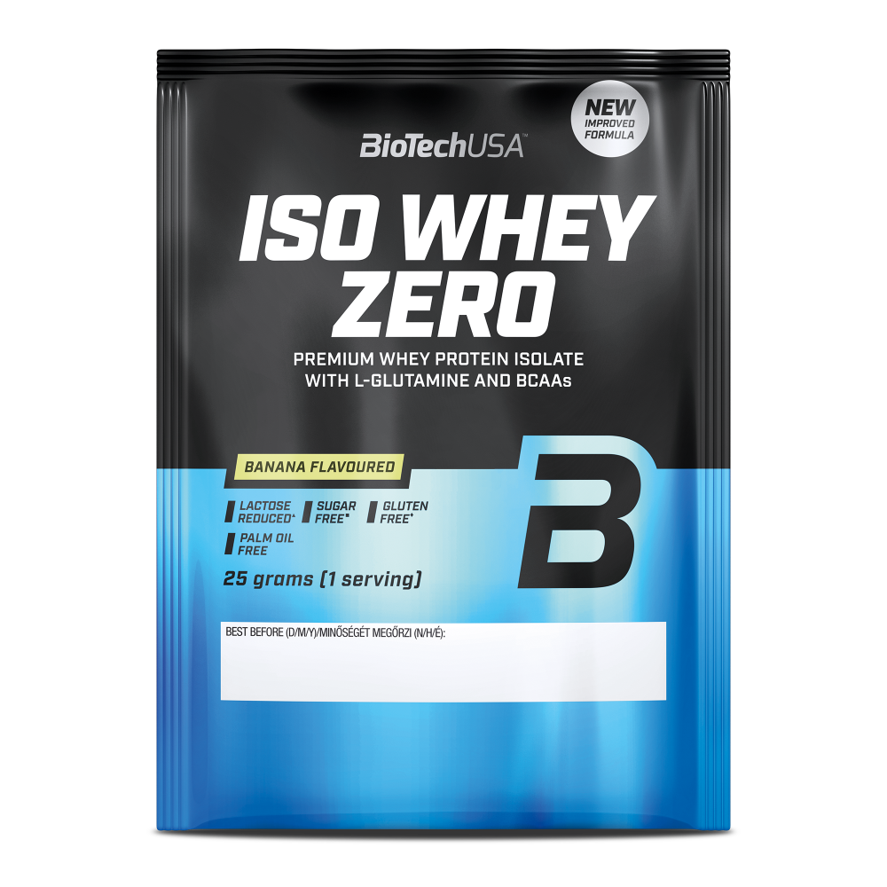 Pudra proteica Iso Whey Zero, Banana, 25 g, BioTechUSA