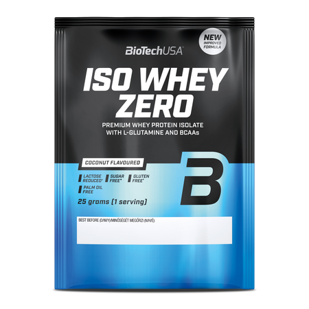 Pudra proteica Iso Whey Zero, Coconut, 25 g, BioTechUSA