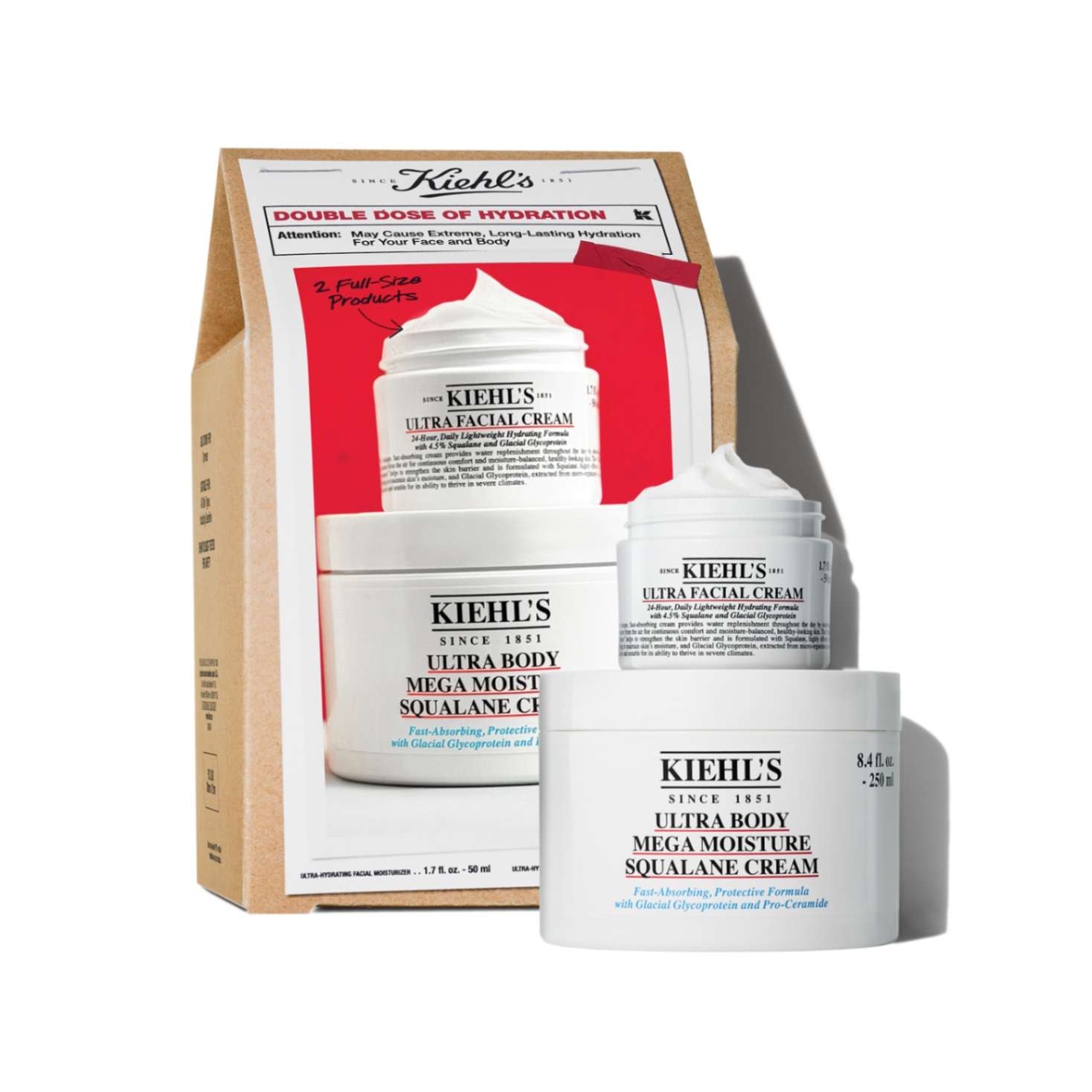 Kit Crema hidratanta pentru corp si Crema hidratanta pentru fata Ultra Body si Ultra Facial, 250 ml + 50 ml, Kiehl's