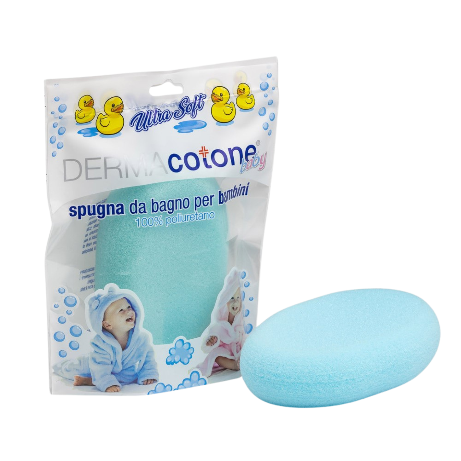 Burete de baie pentru copii Ultrasoft, Albastru, Dermacotone