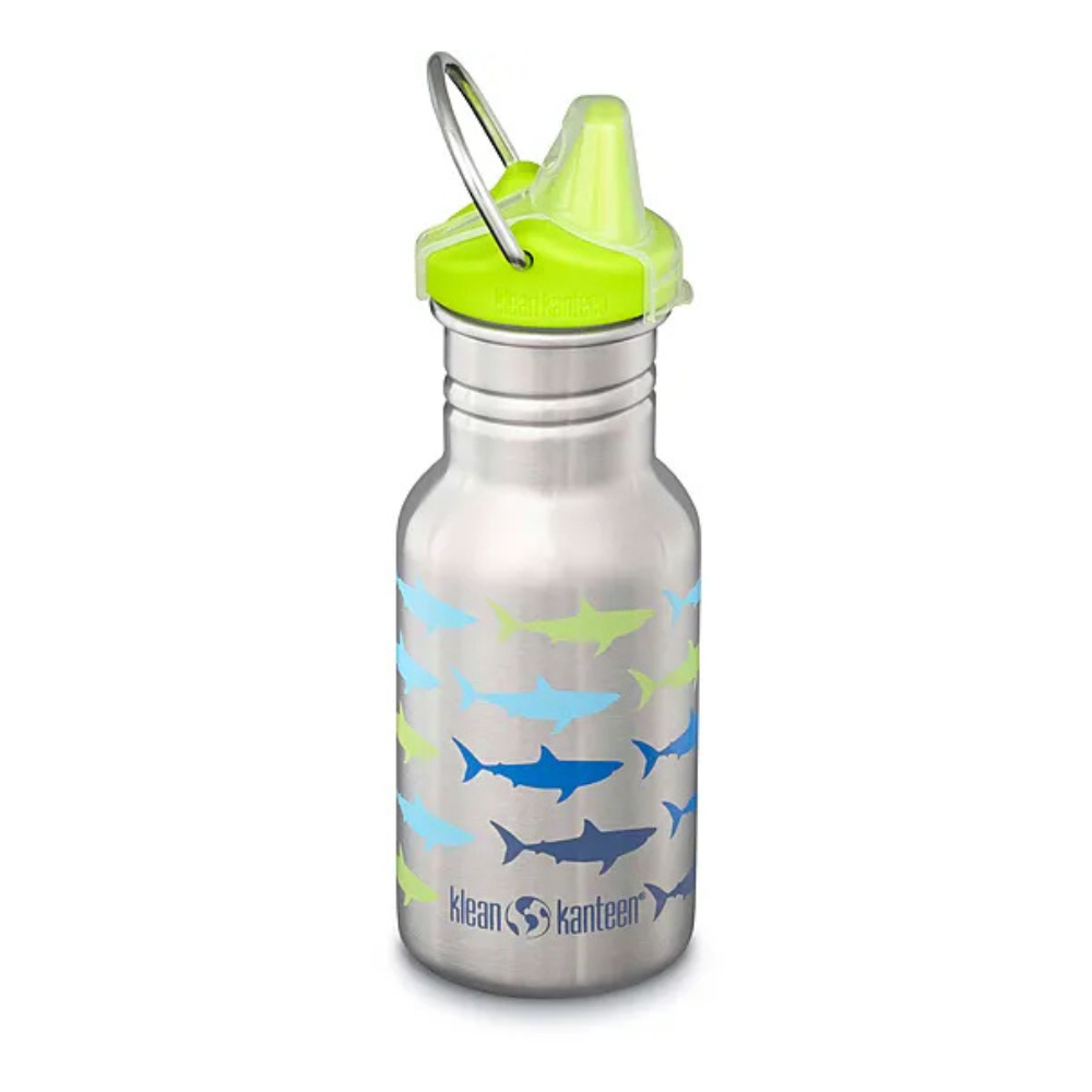 Sticla din otel inoxidabil cu capac Sippy Narrow, 355 ml, Sharks, Klean Kanteen