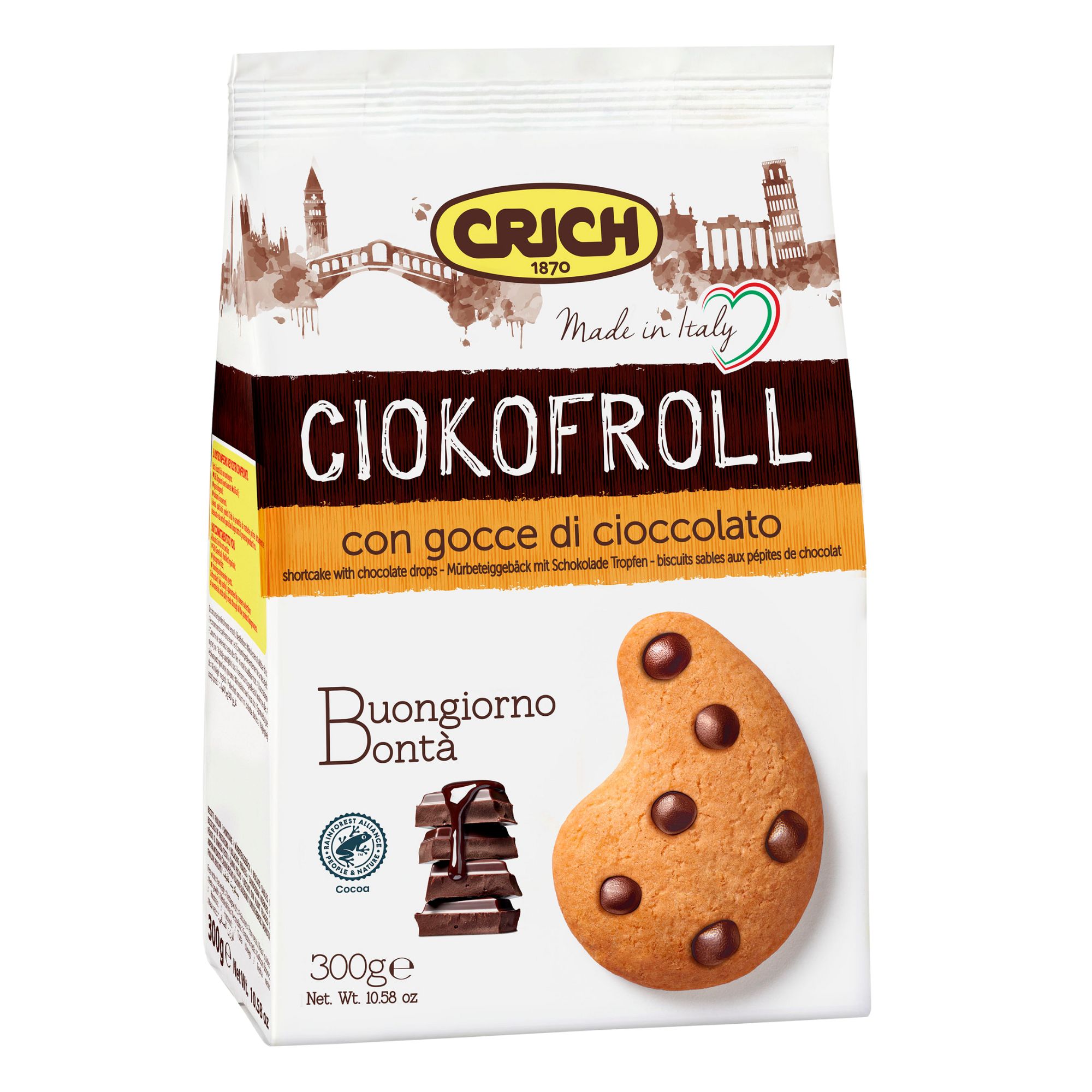 Biscuiti Ciokofroll, 300 g, Crich