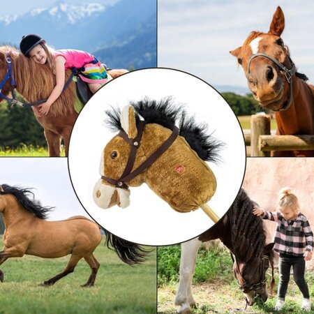 Calut de jucarie cu miscare si sunete Hobby Horse, 18 luni+, Light Brown, Milly Mally 681688