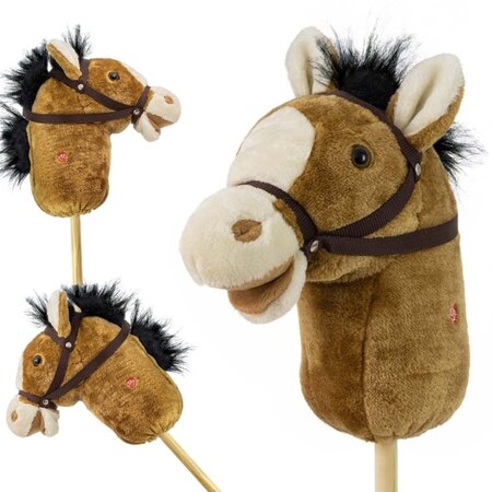 Calut de jucarie cu miscare si sunete Hobby Horse, 18 luni+, Light Brown, Milly Mally 681686