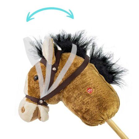 Calut de jucarie cu miscare si sunete Hobby Horse, 18 luni+, Light Brown, Milly Mally 681685