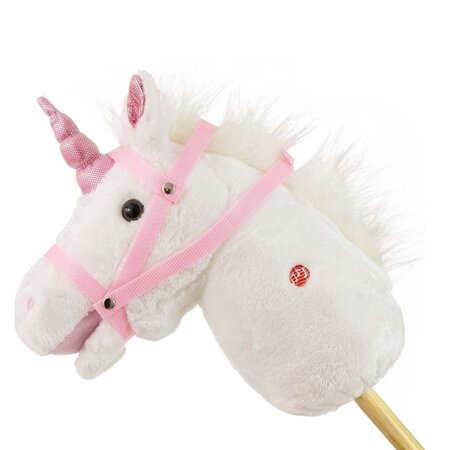 Calut de jucarie cu miscare si sunete Hobby Horse, 18 luni+, White, Milly Mally 681693
