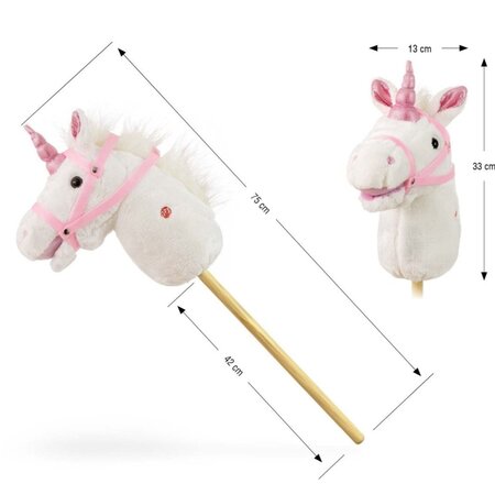 Calut de jucarie cu miscare si sunete Hobby Horse, 18 luni+, White, Milly Mally 681699