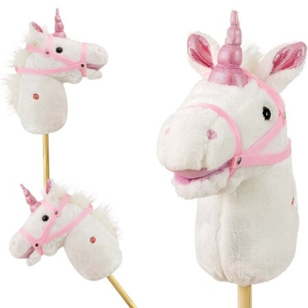 Calut de jucarie cu miscare si sunete Hobby Horse, 18 luni+, White, Milly Mally 681696