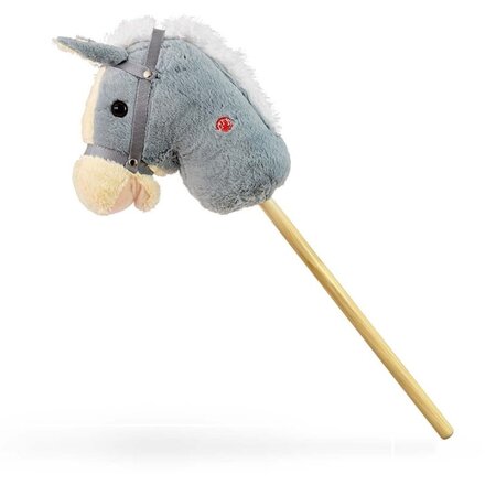 Calut de jucarie cu miscare si sunete Hobby Horse, Grey, Milly Mally