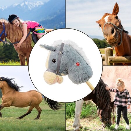 Calut de jucarie cu miscare si sunete Hobby Horse, Grey, Milly Mally 681708