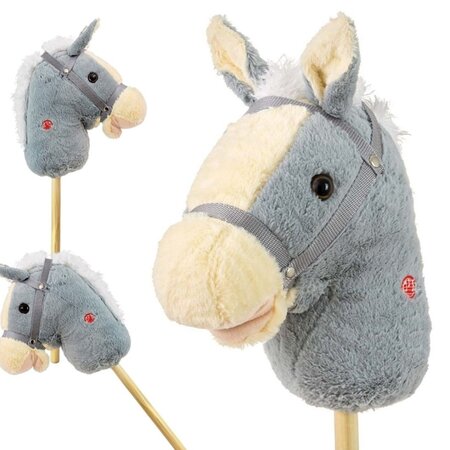 Calut de jucarie cu miscare si sunete Hobby Horse, Grey, Milly Mally 681706
