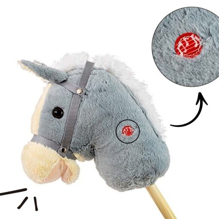 Calut de jucarie cu miscare si sunete Hobby Horse, Grey, Milly Mally 681704