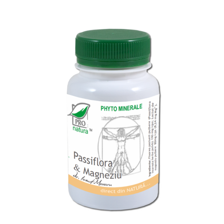 Passiflora si Magneziu, 60 capsule, Pro Natura