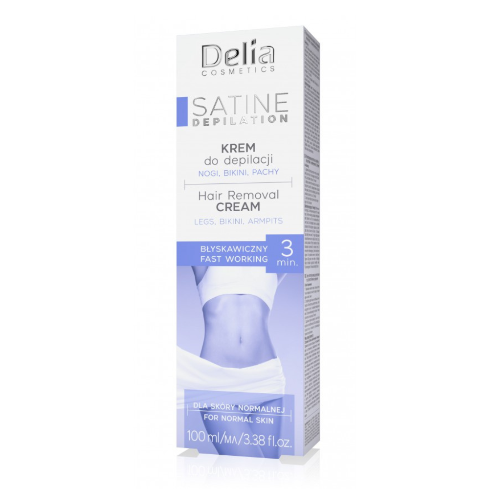 Crema depilatoare cu efect rapid Satine Depilation, 100 ml, Delia Cosmetics