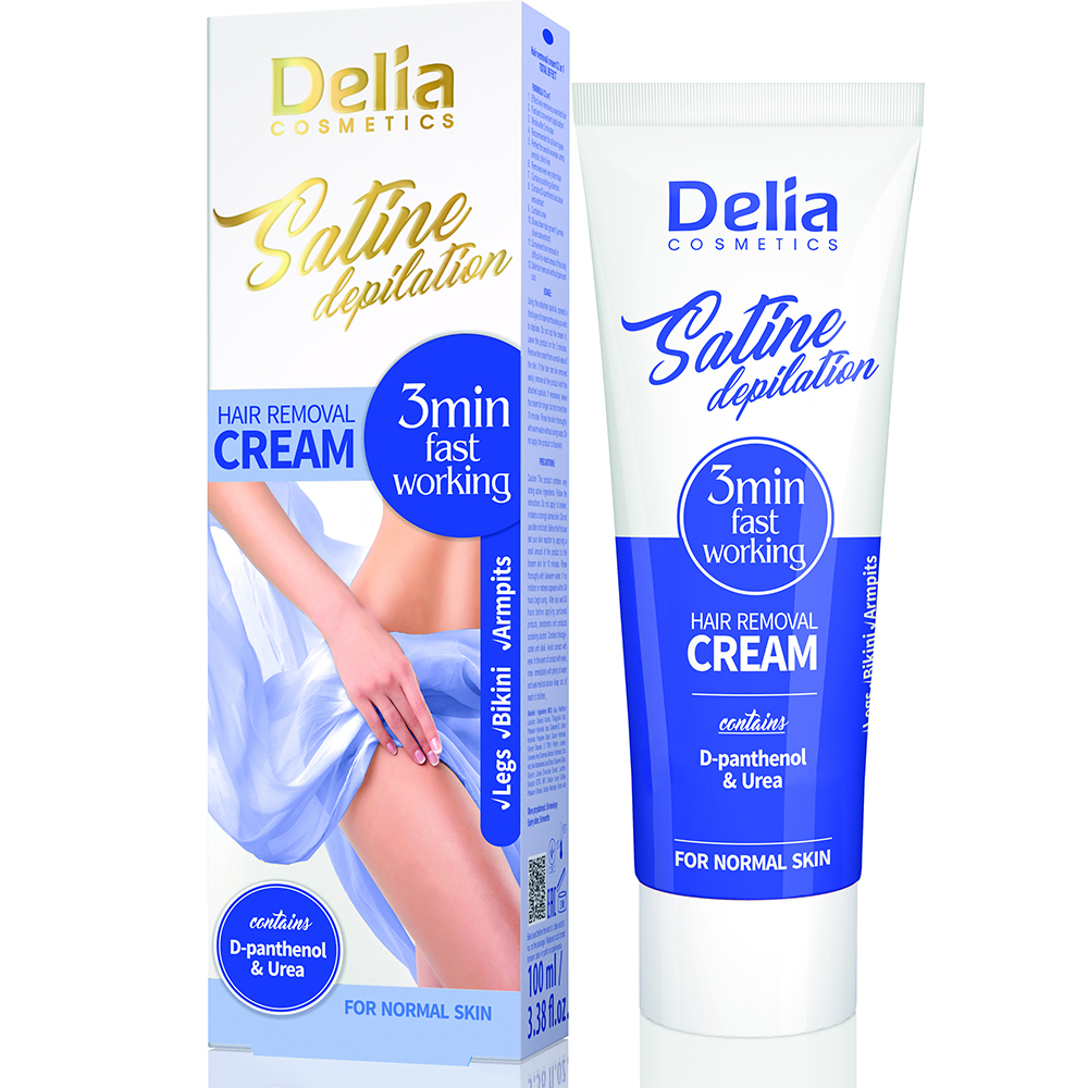 Crema depilatoare cu efect rapid Satine Depilation, 100 ml, Delia Cosmetics