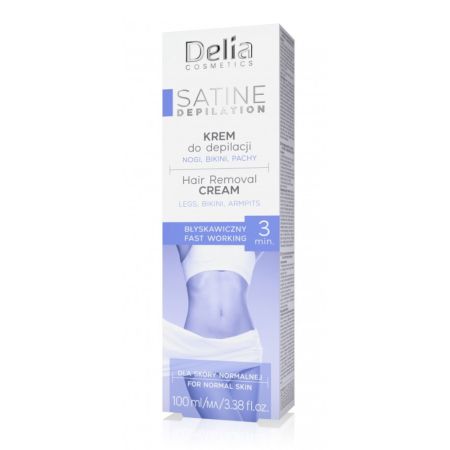 Crema depilatoare cu efect rapid Satine Depilation, 100 ml, Delia Cosmetics