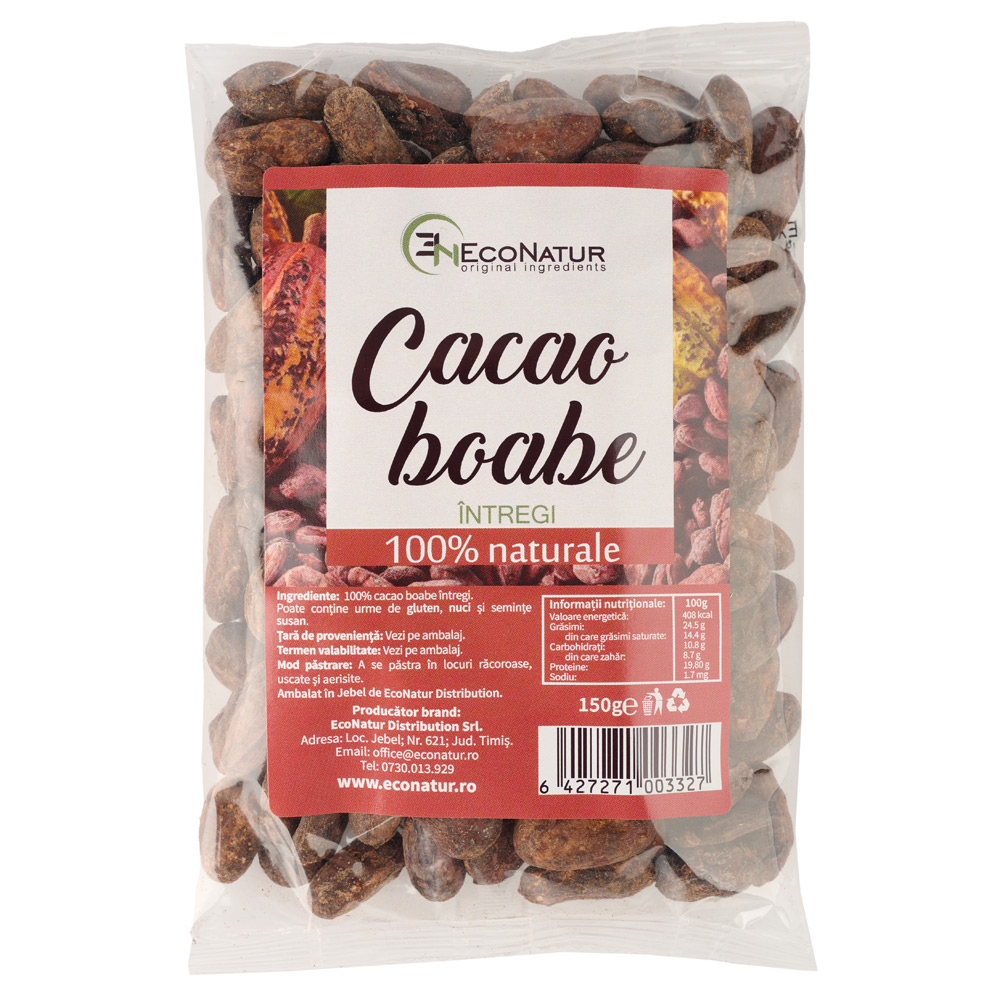 ECONATUR CACAO BOABE  INTREGI 150G 00000617