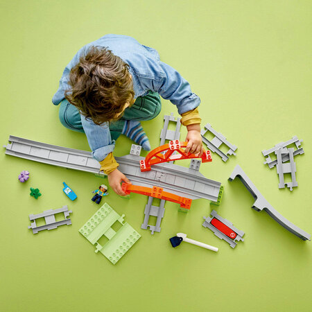 Set de extindere Pod si sine de cale ferata Duplo, 10426, + 2 ani, Lego 682251