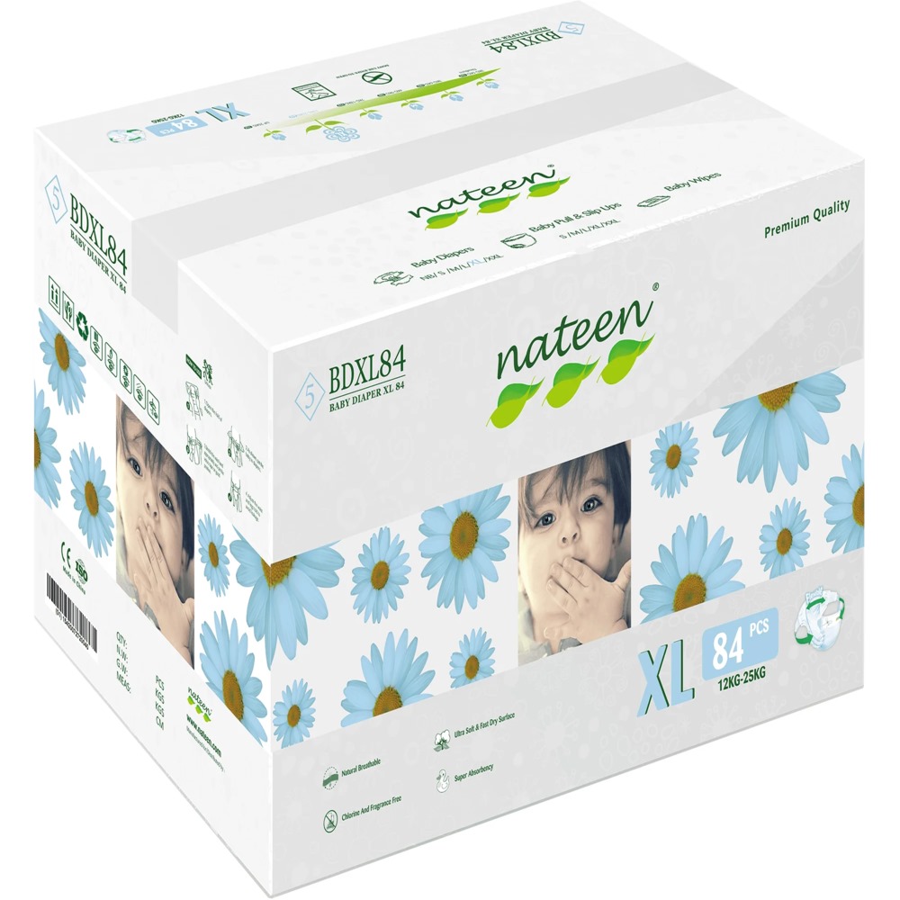 Scutece hipoalergenice Flex&Fit Premium, 12-25 kg, 84 bucati, Nateen