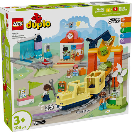 Tren comunitar mare si interactiv Duplo, 10428, + 3 ani, Lego