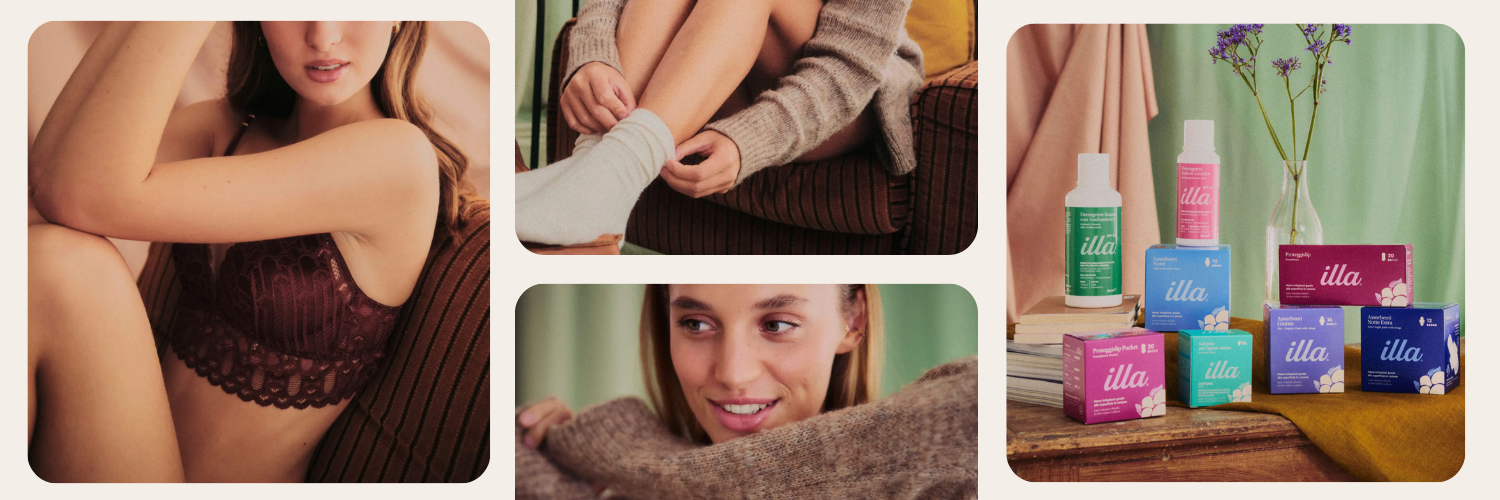 Absorbante de noapte extra din bumbac Illa
