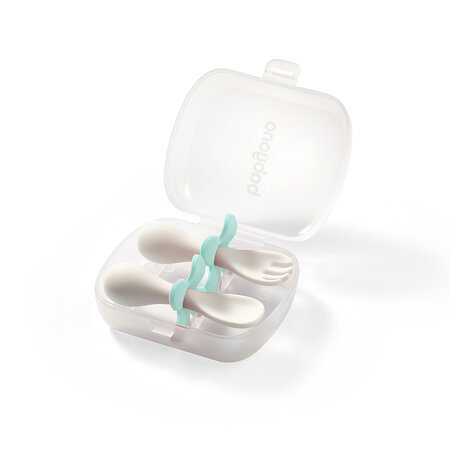 Set tacamuri ergonimice pentru copii, Menta, BabyOno