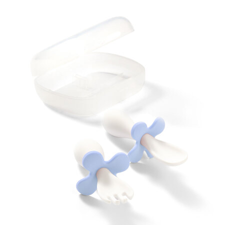Set tacamuri ergonomice pentru copii, +12 luni, Albastru Deschis, Babyono 682513
