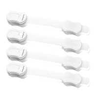 Set 4 protectii universale pentru mobila, Alb, Babyono