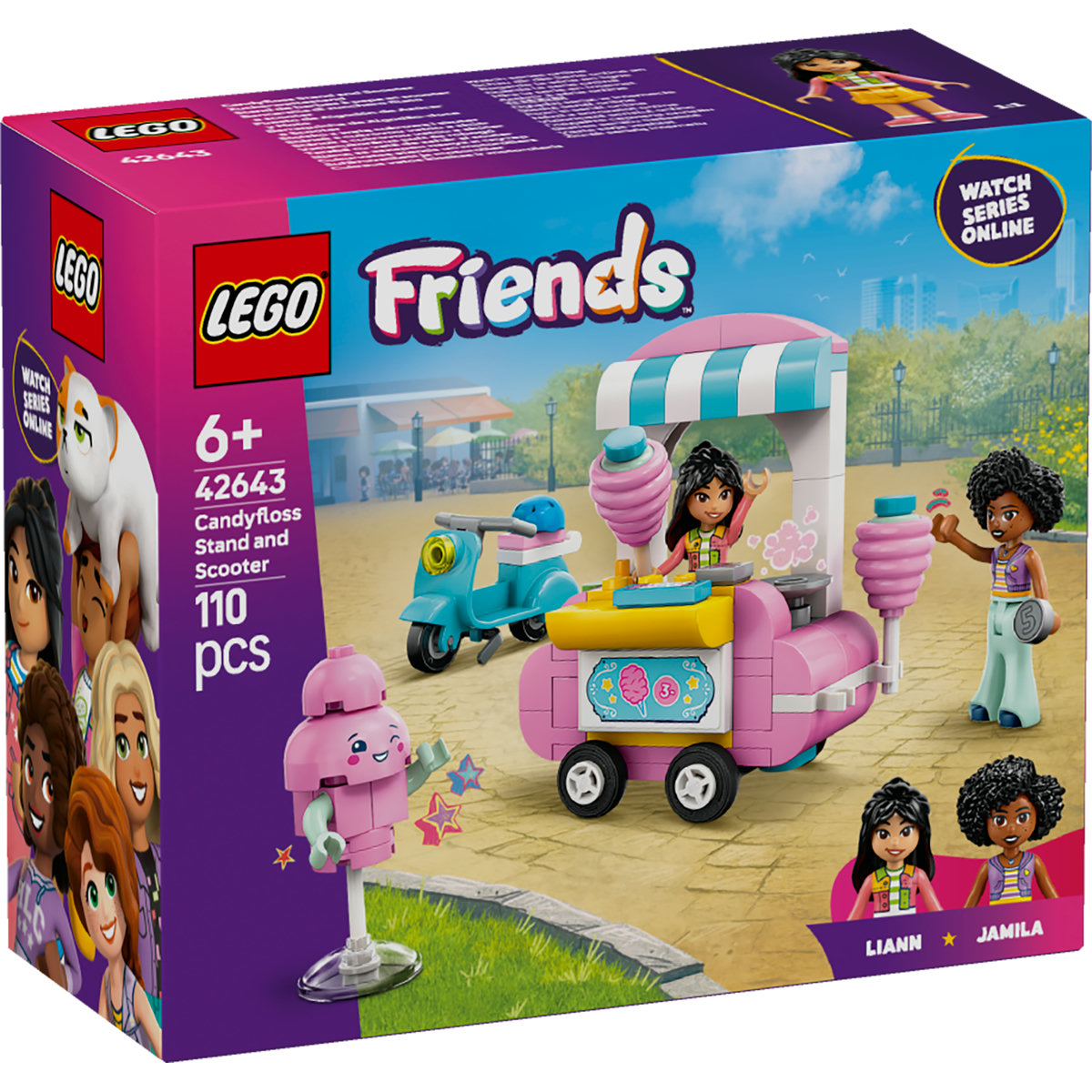 Taraba cu vata de zahar si scuter Friends, + 6 ani, 42643, Lego