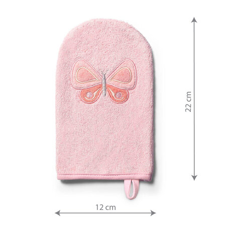 Manusa de baie din fibra de bambus, Roz, Babyono 682782