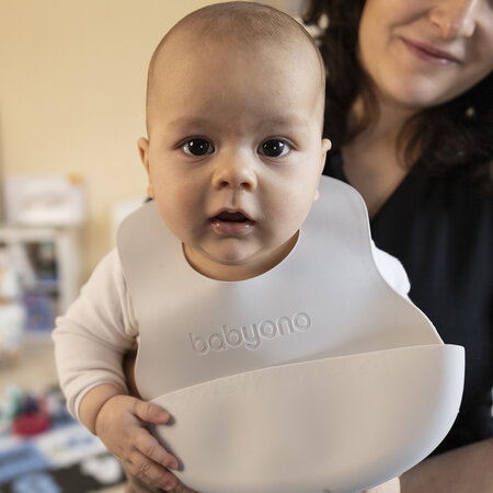 Barbita impermeabila din cauciuc moale si subtire, 6 luni+, Albastru, Babyono 682789