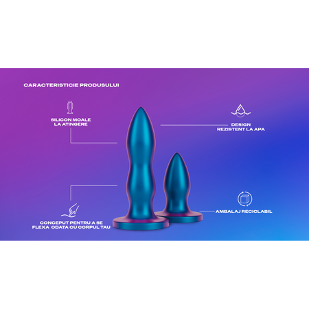 Set dopuri anale Butt Plug, 2 bucati, Durex 682828