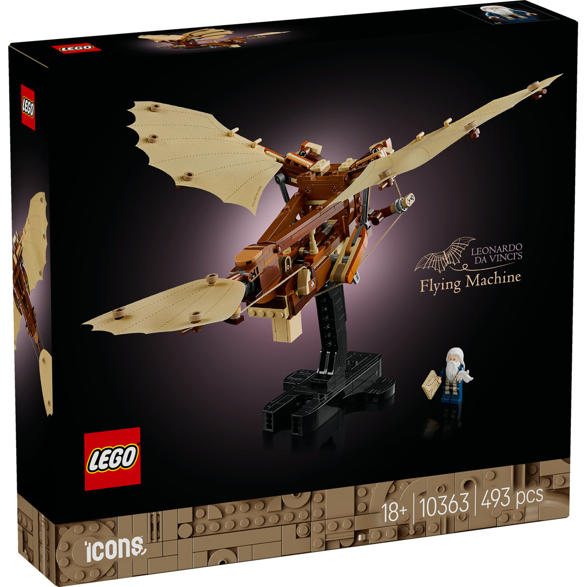 Masina zburatoare a lui Leonardo da Vinci Icons, + 18 ani, 10363, Lego