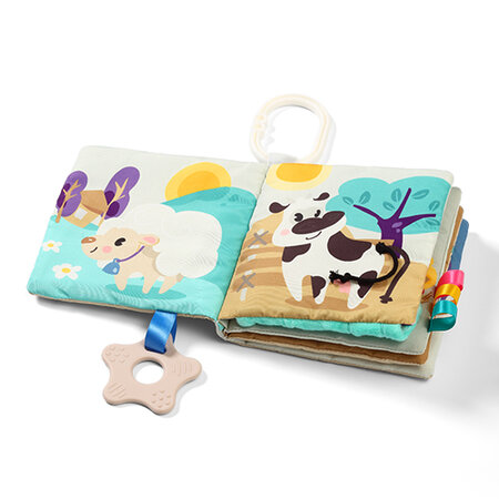Carte senzoriala si educativa, 0 luni+, Farm, Babyono 683116