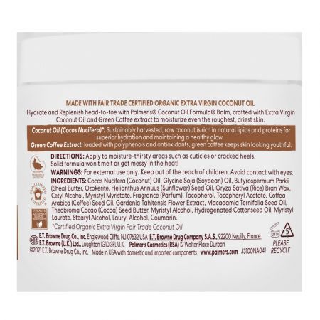 Balsam de corp cu ulei de cocos si vitamina E, 100 g, Palmer's 587491