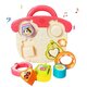 Jucarie interactiva Busy board stil Montessori, +18 luni, Potrivire fructe, 9 piese, Huanger 683158