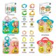 Jucarie interactiva Busy board stil Montessori, +18 luni, Potrivire fructe, 9 piese, Huanger 683161