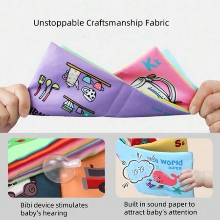 Carte din material textil pentru bebe Love Baby, + 3 luni, AcSmart 683186