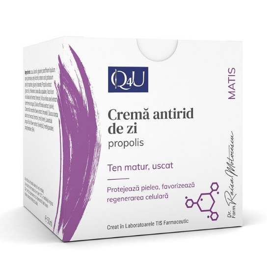 Crema antirid de zi cu propolis Matis Q4U, 50 ml, Tis Farmaceutic