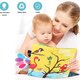 Carte senzoriala pentru dezvoltare bebe cu jucarii pentru dentitie, + 0 luni, AcSmart 683226