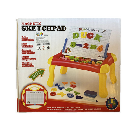 Jucarie educativa cu tablita de scris si litere magnetice 2 in 1, + 3 ani, AcSmart 683302