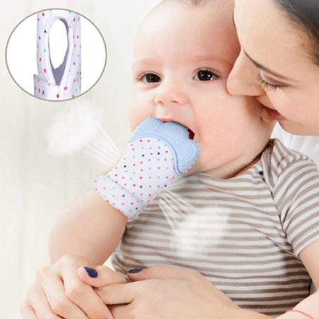 Manusa din silicon pentru dentitie bebe, + 0 luni, AcSmart 683405