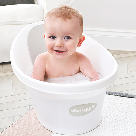 Cadita pentru bebelusi, 0 luni+, White/Gray, Shnuggle 683403