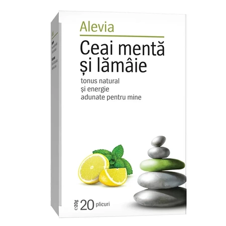 Ceai de menta si lamaie, 20 plicuri, Alevia