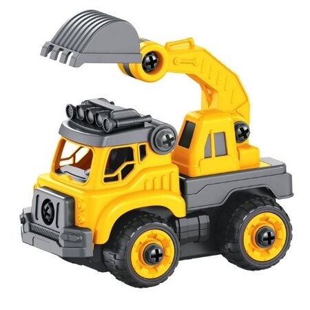 Set constructie camion autobasculanta si excavator cu radiocomanda, 3 ani+, Buki 458615