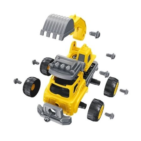 Set constructie camion autobasculanta si excavator cu radiocomanda, 3 ani+, Buki 458610