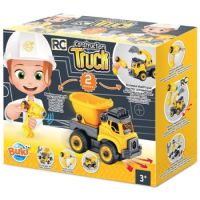 Set constructie camion autobasculanta si excavator cu radiocomanda, 3 ani+, Buki