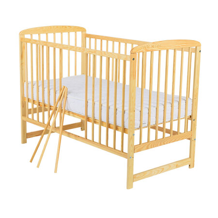 Patut din lemn Ola Natur, 120 x 60 cm, Baby Needs 683835
