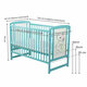 Patut din lemn Timmi Mint, 120 x 60 cm, Baby Needs 683856