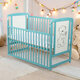 Patut din lemn Timmi Mint, 120 x 60 cm, Baby Needs 683857
